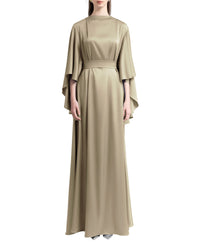 Greige Loose-Cut Bell Sleeves Kaftan