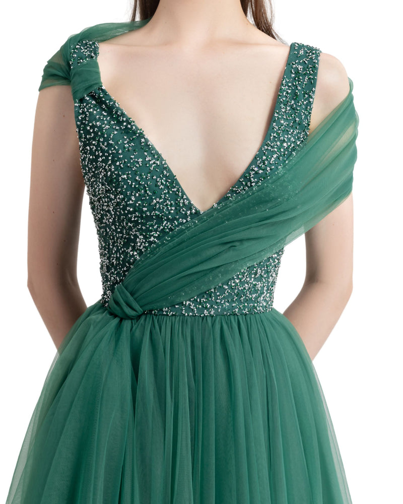 Fully Beaded Bodice Dress