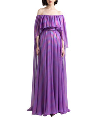 Off-Shoulders Chiffon Dress