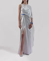 Asymmetrical Pleated Long Dress