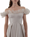 Off-Shoulder Ruffled Long Dress