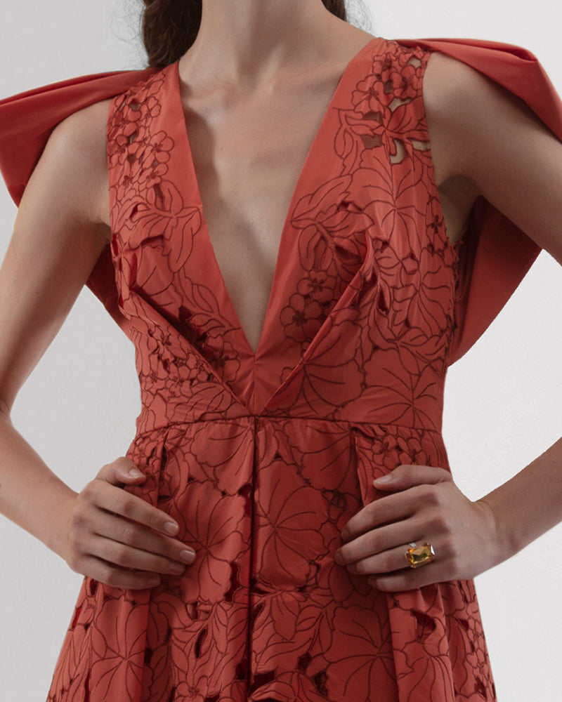 Asymmetrical Length Long Dress