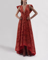 Asymmetrical Length Long Dress