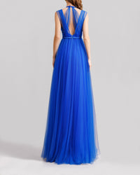 Royal Blue V-neckline Dress