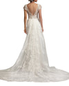 Beaded Open-Back Gown