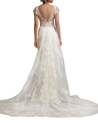 Beaded Open-Back Gown