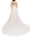 Dotted Tulle Flared Gown