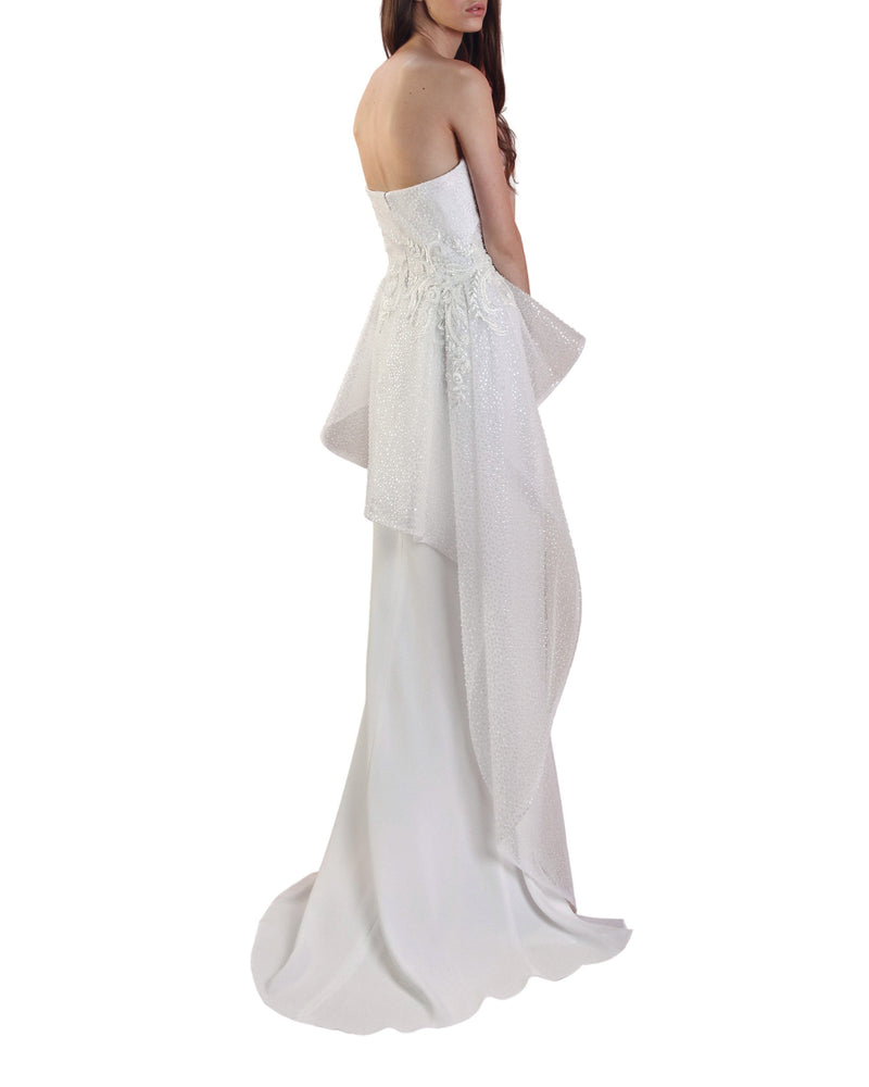 Strapless Draped Gown