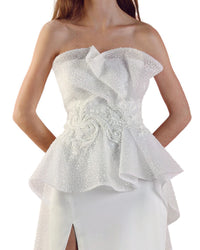 Strapless Draped Gown