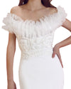 Ruffled Neckline Gown