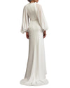 Beaded Round Neck Gown