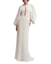 Beaded Round Neck Gown