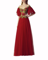 Embellishment Floral Bodice Dress