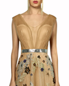 Structured Sheer Bodice Dress