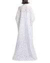 Open Floor-Length Light Grey Kaftan