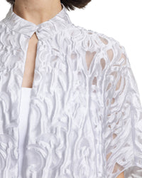Open Floor-Length Light Grey Kaftan