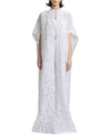 Open Floor-Length Light Grey Kaftan