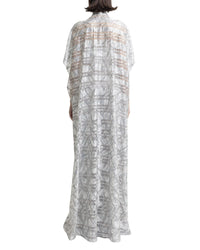 Open Floor-Length Grey Kaftan