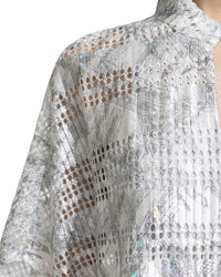 Open Floor-Length Grey Kaftan