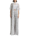 Open Floor-Length Grey Kaftan