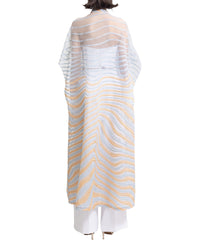 Open Blue and Peach kaftan