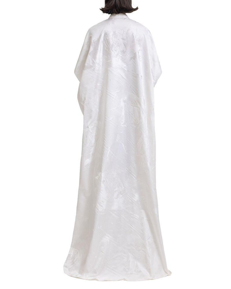 Open Floor-Length Cream Kaftan