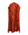 Open Floor-Length Orange Kaftan