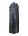 Open Floor-Length Navy Kaftan