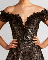 Off Shoulder Laminated Dress