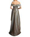 Off-Shoulders Taupe Fishnet Dress