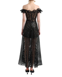 Sequined Flared Dress