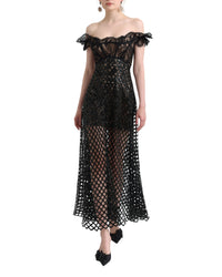 Sequined Flared Dress