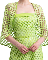 Strapless Flared Dress with Bolero