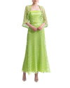 Strapless Flared Dress with Bolero