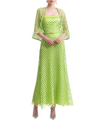 Strapless Flared Dress with Bolero