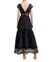 V-Neckline Flared Dress