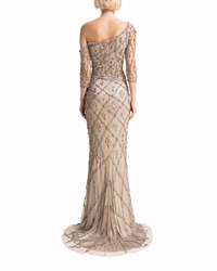Beaded Dress with 3/4 Sleeves