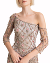 Beaded Dress with 3/4 Sleeves