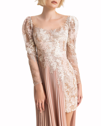 Asymmetrical Lace Long Dress