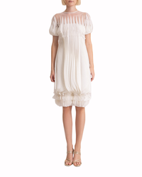 Full Voluminous 3D Laser-Cut Dress