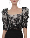 Lace Corset-Like Top