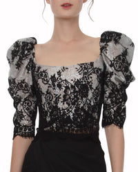 Lace Corset-Like Top