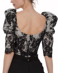 Lace Corset-Like Top