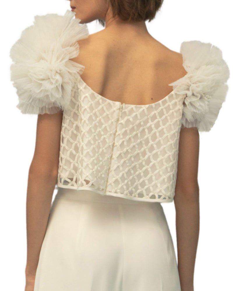 Squared Neck Puffed Top