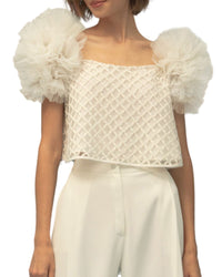 Squared Neck Puffed Top