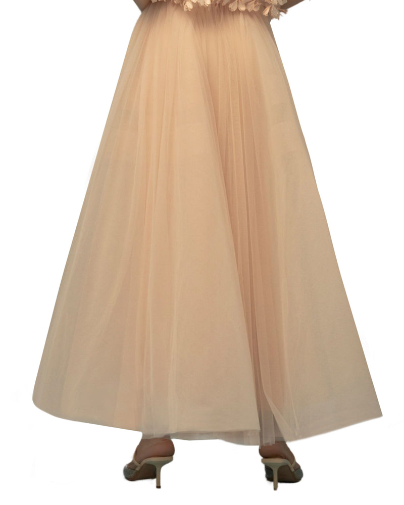 A-Cut Midi Tulle Skirt