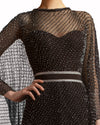 Embellished Cape Dress