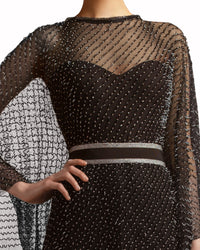 Embellished Cape Dress