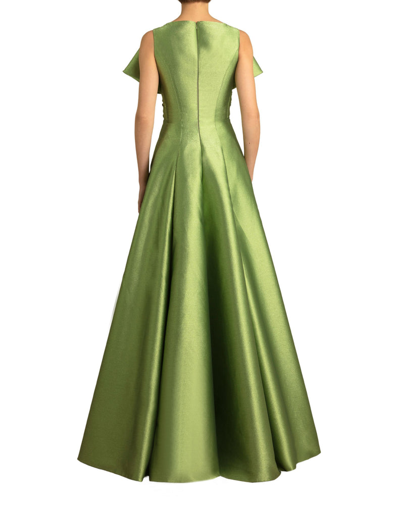 Bow-Like Princess Cut Long Dress