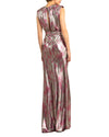 Deep V-Neckline Draped Dress